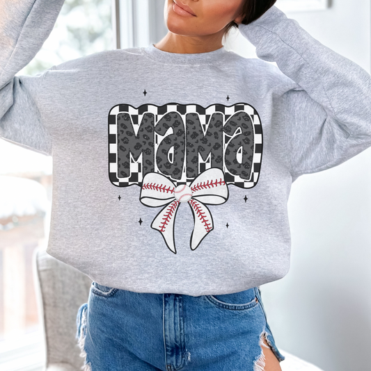 Baseball “MAMA” Crewneck Sweatshirt